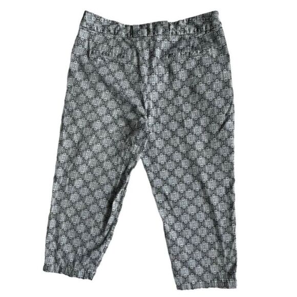 Dockers Womens Capri Blue White Cotton Pants Pockets SZ 10 - Picture 2 of 11